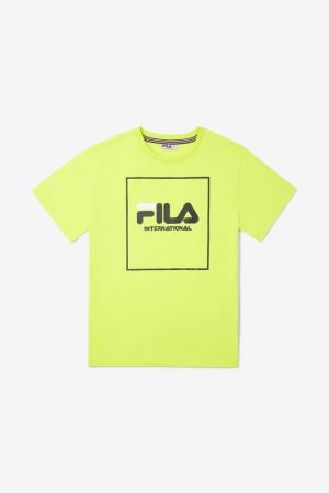 FILA Wes Tee Shirts Yellow,Kids Clothing | CA.MRALPS394